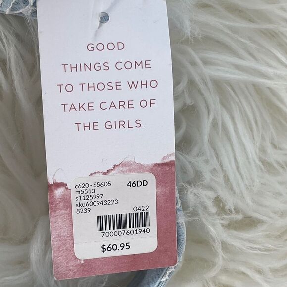 Cacique The Modern Collection Lace Trim Boost Plunge Padded Bra NWT Sz 46DD - Picture 7 of 9